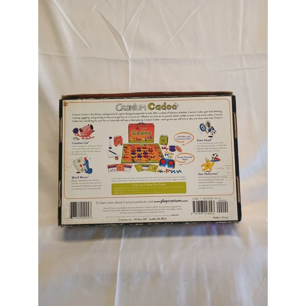 Cranium Cadoo Complete 2002 Kids Board Game Excellent Condition 100% Complete